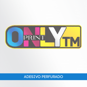 Adesivo Perfurado (Seethru) Sob Medida 4x0 Brilho SOMENTE IMPRESSÃO 
