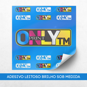 Adesivo Vinil Leitoso Sob Medida 4x0 Brilho SOMENTE IMPRESSÃO 
