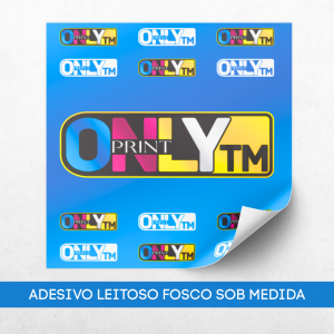 Adesivo Vinil Leitoso Sob Medida 4x0 Fosco SOMENTE IMPRESSÃO 