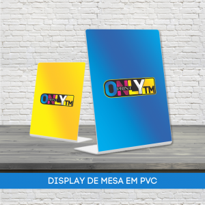 Display de Mesa PVC A4  Laminação  